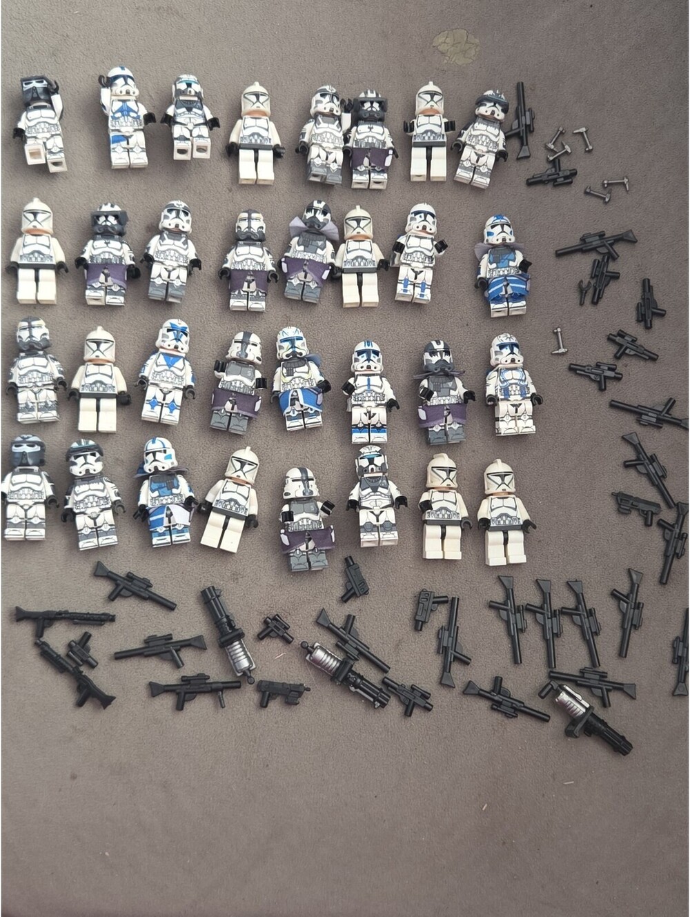 Large Lot Of Star Wars Clone Trooper Minifigures And Accessories Not LEGO